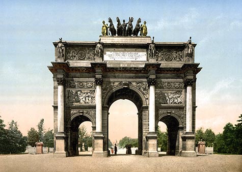 The Arc de Triomphe, du Carrousel, Louvre, Napoleon I, military victories, , paris