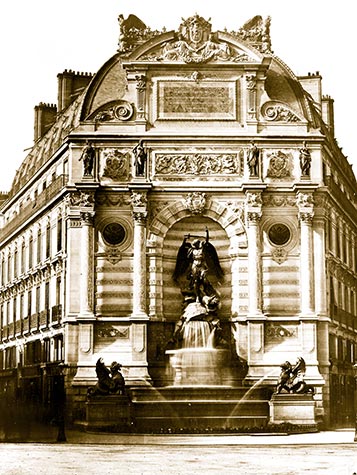 statue, Saint Michael, Boulevard, , paris