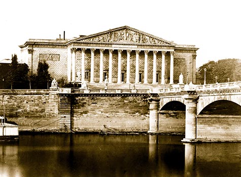 The Palais Bourbon, Seine, Place de la Concorde, palace, Louis XIV, , paris