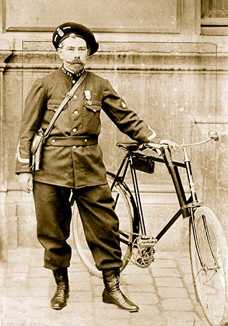 Paris policeman, bicycle, , paris