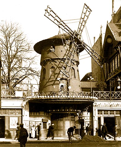 The Moulin Rouge, windmill, red mill, 1889, red-light, district, pigalle, frank sinatra, edith, piaf, paris